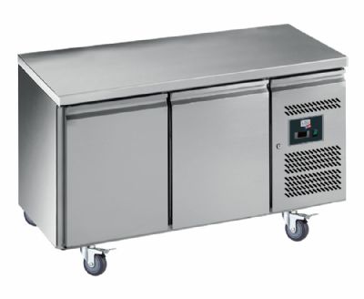 Table desserte rfrigre inoxcentrale-18/-22c avec 2portes 600x400 - 282 litres