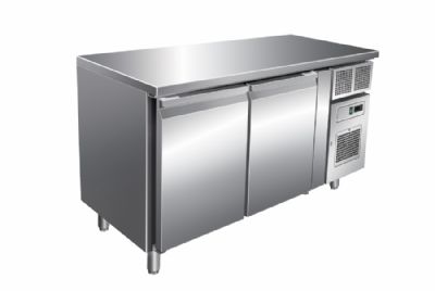 Table froide positive inox 2 portes sans dosseret température -2/+8°C Table froide positive inox 2 portes sans dosseret température -2/+8°C