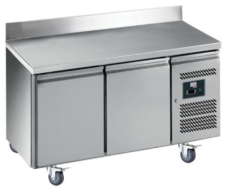 Desserte réfrigérée inox positive avec dosseret 100x20 mm 2 portes GN 1/1, 314 L, sur roulettes - l2g - GN2200TN Desserte réfrigérée inox positive avec dosseret 100x20 mm 2 portes GN 1/1, 314 L, sur roulettes - l2g - GN2200TN