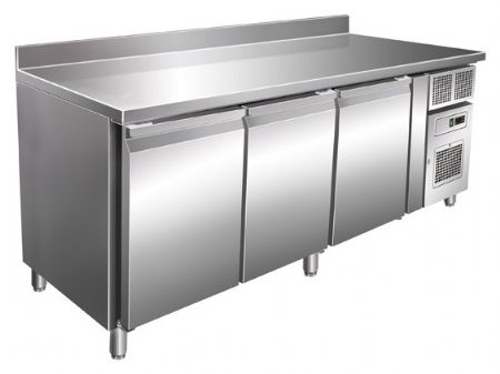 Table réfrigérée positive avec dosseret 3 portes 464 L - Nosem - GN3201TNA