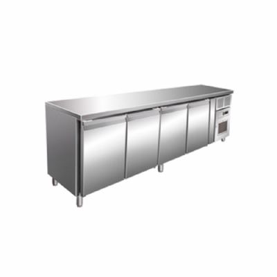 Table froide inox 4 portes avec plage -2/+8°C 616 litres Table froide inox 4 portes avec plage -2/+8°C 616 litres