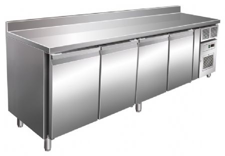 Table réfrigérée positive avec dosseret 4 portes 616 L - Nosem - GN4201TNA