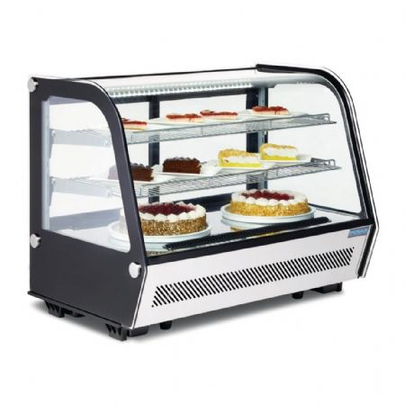Vitrine comptoir présentation positive 160 L 886 mm noire - Polar - GP291