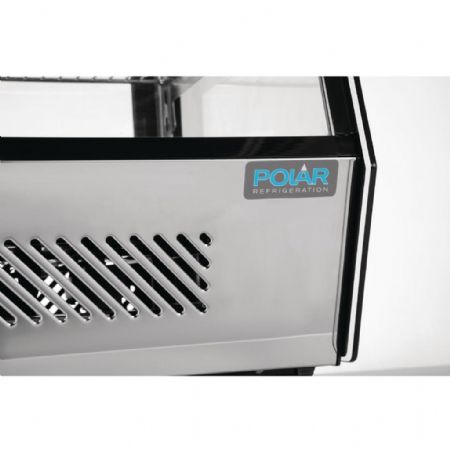 Vitrine comptoir présentation positive 160 L 886 mm noire - Polar - GP291
