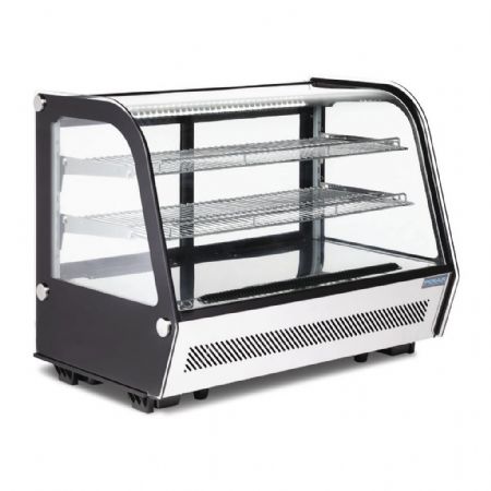 Vitrine comptoir présentation positive 160 L 886 mm noire - Polar - GP291