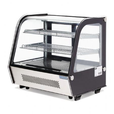 Vitrine comptoir présentation positive 120 L 696 mm noire - Polar - GP292