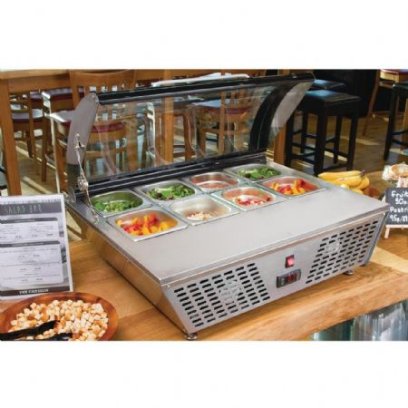 Saladette à Poser avec Couvercle en Verre Incurvé, Capacité 67 L, Positive - Polar - GP293