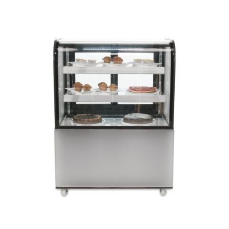 Vitrine boulangerie +2/+8 C en inox avec 1 porte coulissante