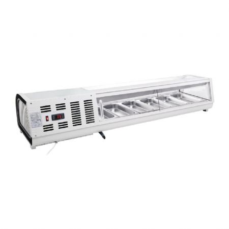 Saladette rfrigre professionnelle blanche  poser pour 6 bacs GN 1/3