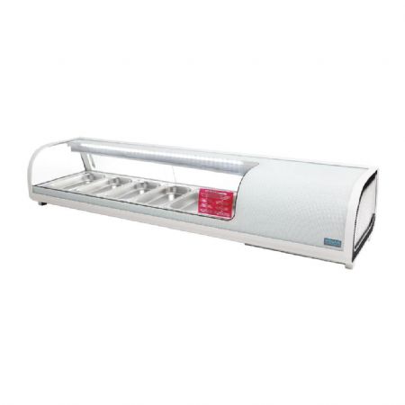 Saladette rfrigre professionnelle blanche  poser pour 6 bacs GN 1/3