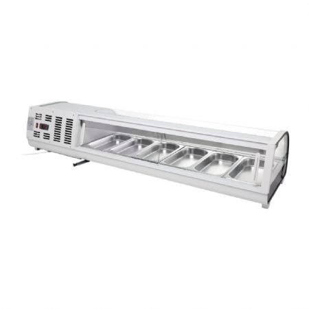 Saladette rfrigre professionnelle blanche  poser pour 6 bacs GN 1/3