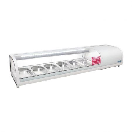 Saladette rfrigre professionnelle blanche  poser pour 6 bacs GN 1/3