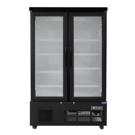 Vitrine murale de Supermarché positive 744 L noire - Polar - GP485