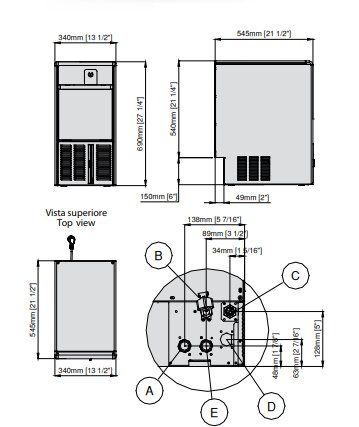 Machine  glaons creux professionnelle 23 kg/24h avec rserve 7kg