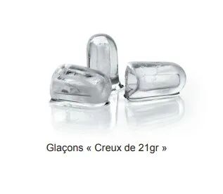 Machine  glaons creux professionnelle 23kg/24h avec rserve 5kg