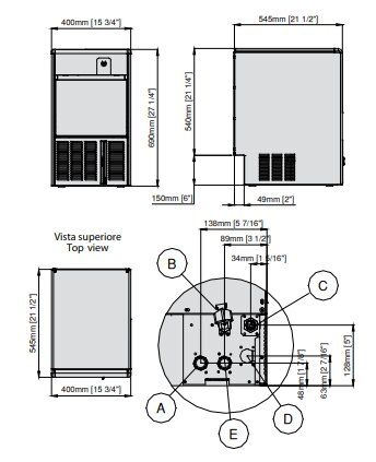 Machine  glaons creux professionnelle 28 kg/24h avec rserve 10 kg