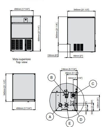 Machine  glaons creux professionnelle 36 kg/24h avec rserve 12 kg