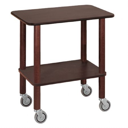 Chariot de Débarrassage guéridon 2 niveaux en wengé 710x460x780 mm - Diamond - GPC/CHWS