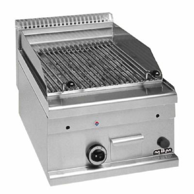 Grill pierre de lave gaz  poser pour viandes - Largeur 400mm Profondeur 600mm