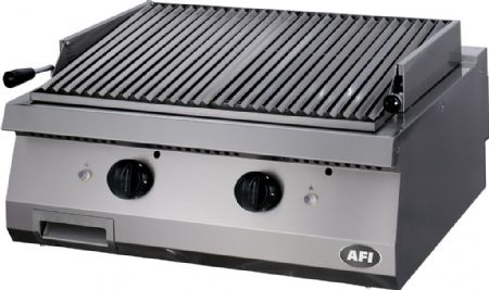 Grill pierre de lave  gaz de table - 800x700x280 mm