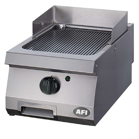 Plaque  snacker lectrique nervur chrom  poser - profondeur 700mm - 400x700x280 mm