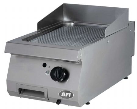 Plaque  snacker  gaz nervur chrom  poser - profondeur 700mm - 400x700x280 mm