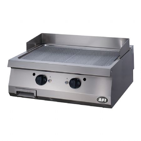 Plaque  snacker  gaz nervur chrom  poser - profondeur 700mm - 800x700x280 mm