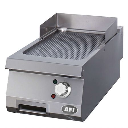 Plaque  snacker lectrique nervur chrom  poser - profondeur 900mm - 400x900x280 mm