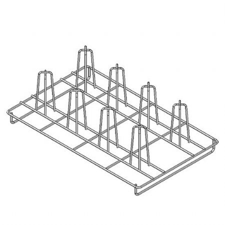 Grille en acier inox pour poulets, GN 1/1