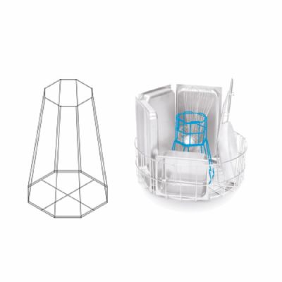 Support panier avec porte ustensiles et bloque casseroles Support panier avec porte ustensiles et bloque casseroles