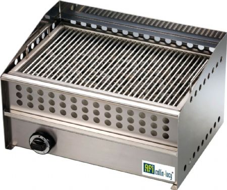 Grill  gaz  pierre de lave 1 zone de cuisson - 525x390x363 mm