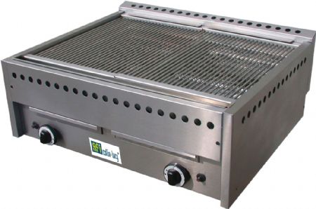 Grill à gaz à pierre de lave 2 zones de cuisson - 785x670x270 mm Grill à gaz à pierre de lave 2 zones de cuisson - 785x670x270 mm