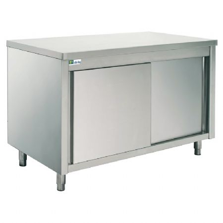 Meuble de rangement inox bas chauffant - 2000x700x870mm Meuble de rangement inox bas chauffant - 2000x700x870mm