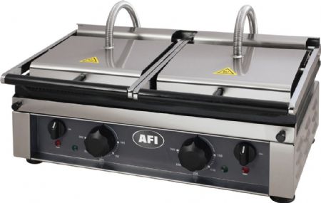 Paninis double plaque rainurée inox 550x300 mm 4 kW Monophasé - Afi-Collin-Lucy - GTP5530