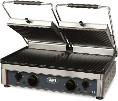 Paninis double plaque inox 600x400 mm 6 kW Monophasé - Afi-Collin-Lucy - GTP6040