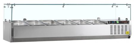 Vitrine réfrigérée GN1/4 positive 6 x GN1/4 inox 31 L +2 à +8 °C - Tefcold - GVC33-140