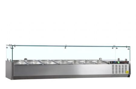 Saladette rfrigre vitre bacs GN1/4 capacit 7 bacs