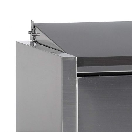Vitrine réfrigérée GN1/4 couvercle en acier capacité 8 bacs GN1/4 positive - Tefcold - GVC33-180 S/S