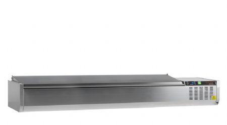 Vitrine rfrigre  poser inox 10xGN1/4 +2C/+8C