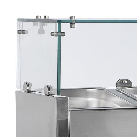 Vitrine rfrigre panoramique avec 10 GN1/4 - 2000x335x448 mm