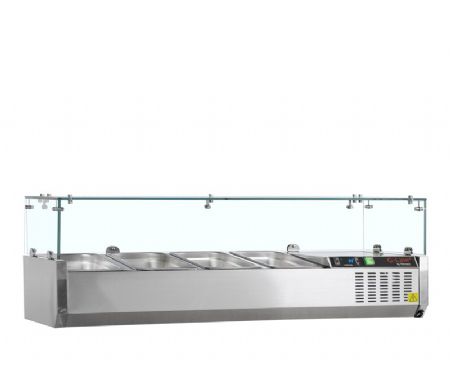 Saladette rfrigre vitre  poser capacit 4 GN 1/3