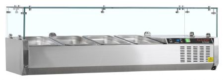 Vitrine réfrigérée GN1/3 positive 4 bacs GN1/3 - Tefcold - GVC38-120