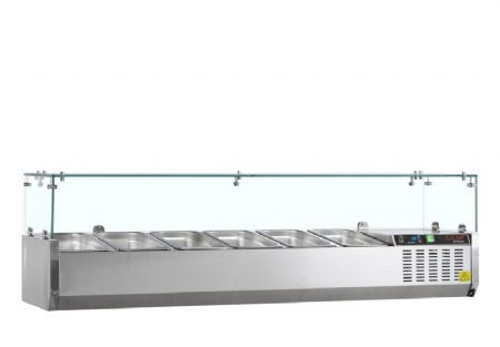 Vitrine rfrigre  poser vitre 6 bacs GN 1/3