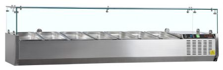 Vitrine réfrigérée GN1/3 positive 7 bacs GN1/3 - Tefcold - GVC38-160
