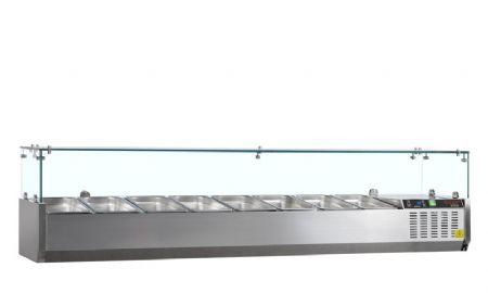 Saladette rfrigre vitre avec 8 bacs GN1/3
