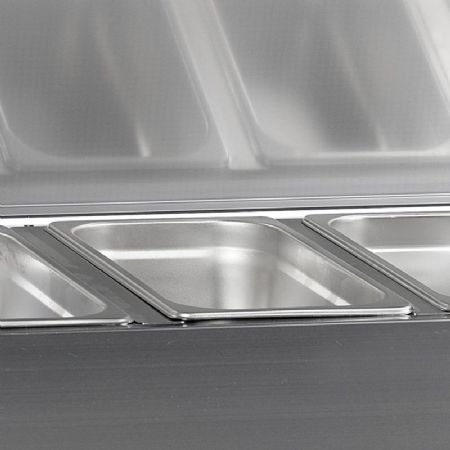 Saladette rfrigre  poser avec GN1/3 inox - 2000x395x288,5 mm