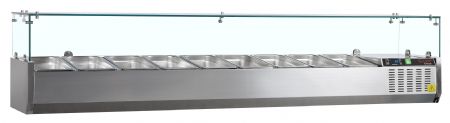 Vitrine réfrigérée GN1/3 positive 9 bacs GN1/3 - Tefcold - GVC38-200