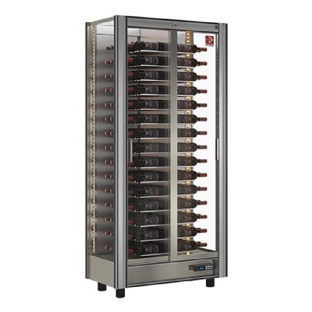 Cave à Vins Vitrine réfrigérée Lt. 530 Modulable 120 bouteilles Portes coulissantes vitrées - Diamond - GVV-1-R2