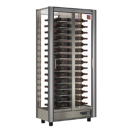 Vitrine panoramique 530L avec deco blanche