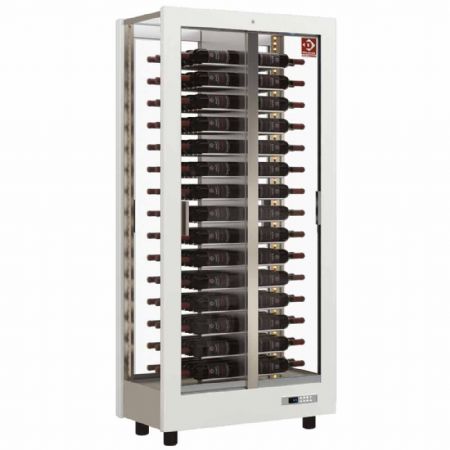 Vitrine panoramique 530L avec deco blanche